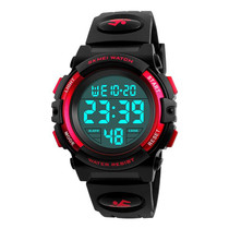 SKMEI 1258 Multifunctional Outdoor Sports Noctilucent Waterproof Wrist Watch, Size: S(Red)