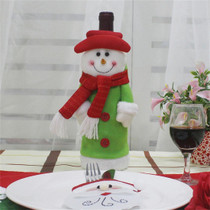 Snowman Pattern Wine Bottle Bag Christmas Decoration