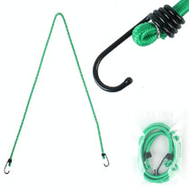 Outdoor Bundling Rope Elastic Tents Metal Buckle High Stretch Clothesline Camping Luggage Packing Hook(Single Hook Green)