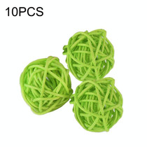 10 PCS Artificial Straw Ball For Birthday Party Wedding Christmas Home Decor(Green)