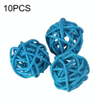 10 PCS Artificial Straw Ball For Birthday Party Wedding Christmas Home Decor(Blue)