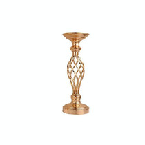 Gold Plated Wrought Iron Candlestick Window Wedding Props Decoration, Size:40cm