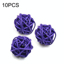 10 PCS Artificial Straw Ball For Birthday Party Wedding Christmas Home Decor(Purple)