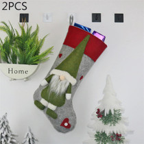 2 PCS CX20204 Faceless Doll Christmas Sock Gift Bag Christmas Tree Pendant Decoration(Grey)