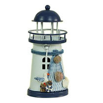 2 PCS Mediterranean Style Round Hole tin Lighthouse Candlestick Home Desktop Decoration Wrought Iron Candlestick( Bird)
