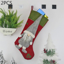 2 PCS CX20204 Faceless Doll Christmas Sock Gift Bag Christmas Tree Pendant Decoration(Red)