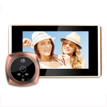 4.3 inch LCD Color Screen Digital Doorbell Door Eye Doorbell Electronic Peephole Door Camera Viewer(Gold)