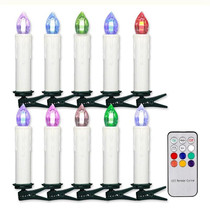 2 Boxes Christmas Tree Decoration LED Clip Candle Valentine Day Remote Control Candle