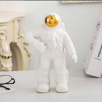 Astronaut Ceramic Model Dried Flowers Ceramic Vase for Tabletop Decor Tool, Shape:Walking(White)