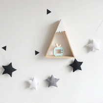 Star Shape Children Room Ornaments Crib Tent Pendants(Black and White + Stripes)