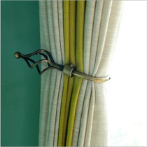 2 PCS Retro Style Hollow U shaped Curtain Metal  Wall Hooks(2074Green patina)