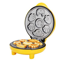 Household Cake Machine Mini Children Bread Machine Double-sided Heating Baking Machine(Yellow)