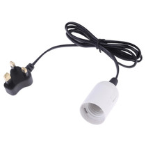E27 Wire Cap Lamp Holder Chandelier Power Socket with 1.2m Extension Cable, Small UK Plug(White)
