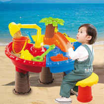 Outdoor Sandy Beach Table Toys Set for Kids(Tree and Round Table)