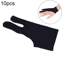 10 PCS 2 Finger Anti-fouling Drawing Glove for Graphics Drawing Tablet, Both for Right and Left Hand(For  women)