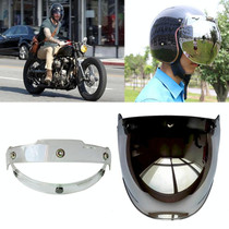 Soman Motorcycle Bubble Visor Open Face Helmet Visor Helmet Windshield Shield with Transparent Frame(Mirror)