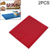 2 PCS Non-stick Cake Pad Swiss Roll Pad Baking Tools For Cakes Silicone Mat(Red)