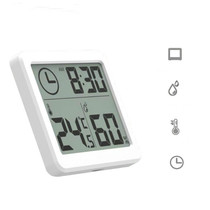 Multifunction Automatic Electronic Temperature and Humidity Monitor Clock with 3.2 inch Large LCD Screen