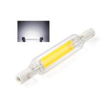 R7S 5W COB LED Lamp Bulb Glass Tube for Replace Halogen Light Spot Light,Lamp Length: 78mm, AC:110v(Cool White)