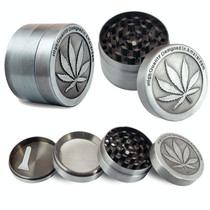 2 PCS Weed Grinder Metal Stainless Steel Maple leaf Type Herbal Herb Tobacco Grinder, Size:40MM 4 laryers