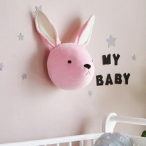 Children Room Wall Stuffed Plush Toy Baby Bedroom Decoration Animal Head Wall Decorate Toy Doll for Kids(Rabbit)