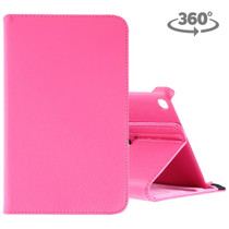 Litchi Texture Horizontal Flip 360 Degrees Rotation Leather Case for Galaxy Tab A 8 (2019) / P200 / P205, with Holder (Rose Red)