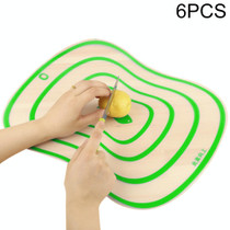 6 PCS Kitchen Chopping Blocks Flexible Transparent PP Cutting Boards S(20x14.8cm)(Green)
