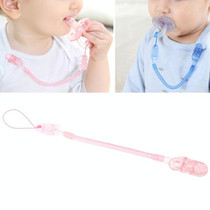 Baby Pacifier Clip Chain PP Holder Soother Pacifier Clips Leash Strap Nipple Holder for Infant Feeding(Pink)