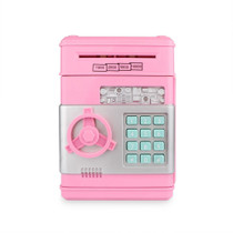 Electronic Piggy Bank ATM Password Money Coins Saving Box, Music Version(Pink)