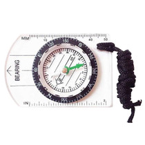 Professional Mini Compass Map Scale Ruler Multifunctional Equipment Outdoor Hiking Camping Survival