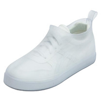 Portable Rain Boots Non-Slip Reusable Waterproof PVC Shoes Covers(White)