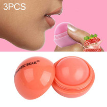 3 PCS Natural Plant Organic Sphere Ball Lipstick Embellish Lip Balm(Orange)