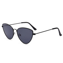 Cat Eye Sunglasses Current Trigonal Light coloured Lens Sunglasses(Black)