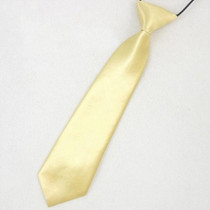 10 PCS Solid Color Casual Rubber Band Lazy Tie for Children(Light Champagne)