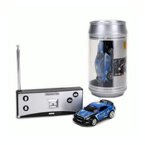 Coke Can Mini RC Car Radio Remote Control Micro Racing Car(Blue)