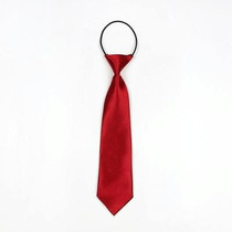 10 PCS Solid Color Casual Rubber Band Lazy Tie for Children(Red)