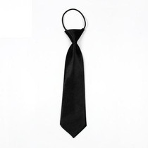 10 PCS Solid Color Casual Rubber Band Lazy Tie for Children(Black)