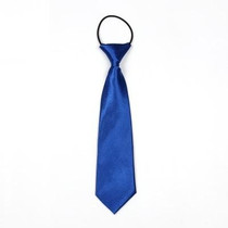 10 PCS Solid Color Casual Rubber Band Lazy Tie for Children(Blue)