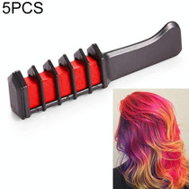 5 PCS Professional 6 Colors Mini Disposable Personal Salon Temporary Hair Dye Comb Crayons Hair Dyeing Tool(Red)