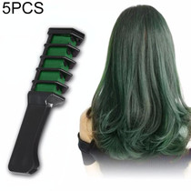 5 PCS Professional 6 Colors Mini Disposable Personal Salon Temporary Hair Dye Comb Crayons Hair Dyeing Tool(Green)