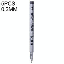 5 PCS Micron Ink Marker Pen Black Fineliner Sketching Pens 0.2mm