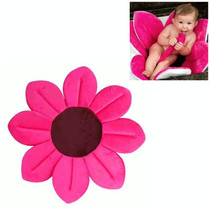 Newborn Baby Bathtub Foldable Blooming Bath Flower Bath Tub for Baby Blooming Sink Bath for Baby Play Bath Sunflower Cushion Mat, Diameter: 85cm(Rose)