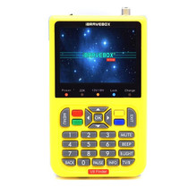 iBRAVEBOX V8 Finder Digital Satellite Signal Finder Meter, 3.5 Inch LCD Colour Screen, Support DVB Compliant & Live FTA, US Plug(Yellow)