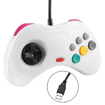 USB Computer Game Handle Controller for Sega Saturn(White)