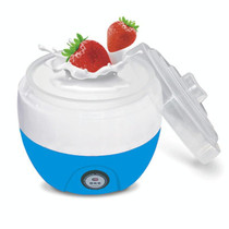 Electric Automatic Yogurt Maker Machine Yoghurt DIY Tool Kithchen Plastic Container 220V Capacity: 1L(Blue)