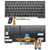 US Backlight keyboard for Lenovo ThinkPad E480 L480 L380 Yoga T480s(Silver)