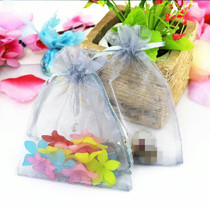 100 PCS Organza Gift Bags Jewelry Packaging Bag Wedding Party Decoration, Size: 7x9cm(D5 Silver Rrey)