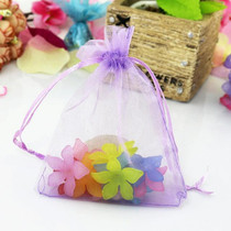 100 PCS Organza Gift Bags Jewelry Packaging Bag Wedding Party Decoration, Size: 7x9cm(D13 Light Purple)