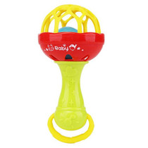 Baby Rattles Toy Intelligence Grasping Gums Plastic Hand Bell Rattle Funny Educational ToyColor Random Delivery