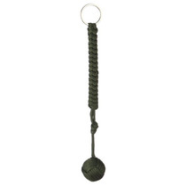 Outdoor Security Protection Black Monkey Fist Steel Ball Bearing Self Defense Lanyard Survival Key Chain(Green)